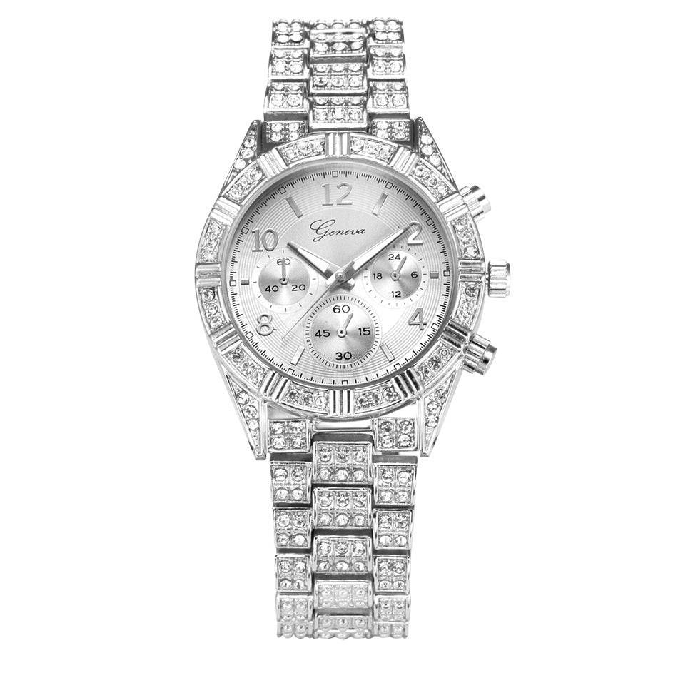 Full Steel Luxury Brand Watches Mens Business Diamond Watch - Urban Trend Fashion