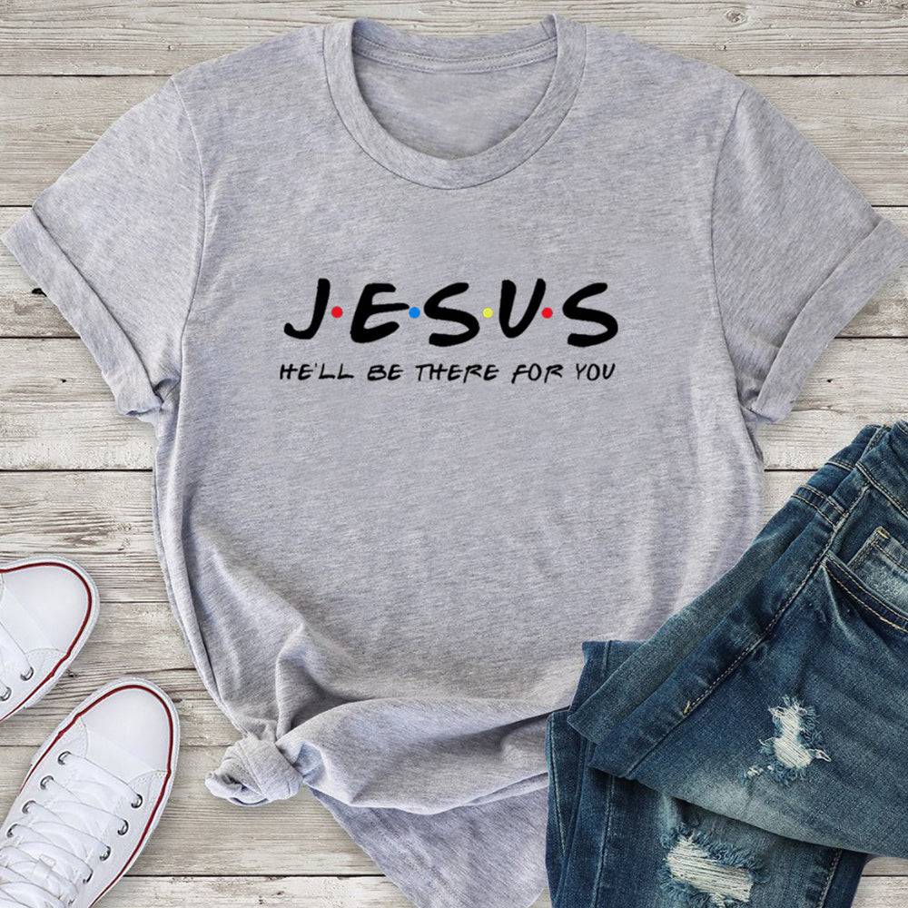 Jesus Friends Print Women Tshirts Cotton Clothes Tops - Urban Trend Fashion