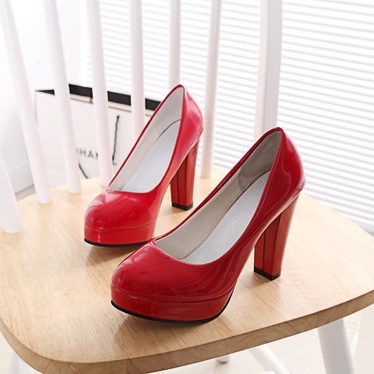 Round toe professional high heels - Urban Trend Fashion