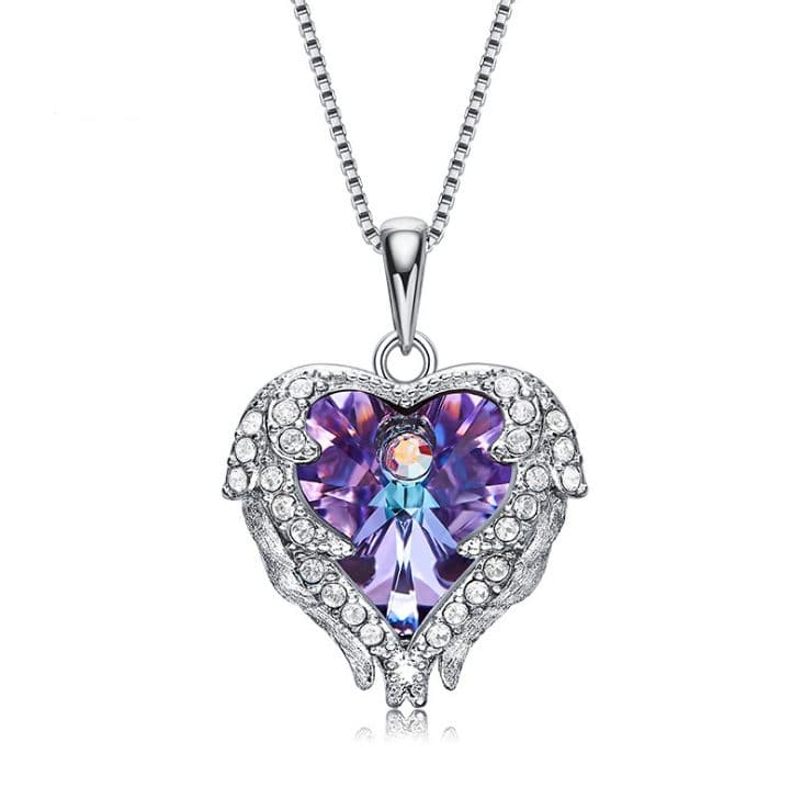 Elements Crystal S925 Sterling Silver Angel Necklace - Urban Trend Fashion