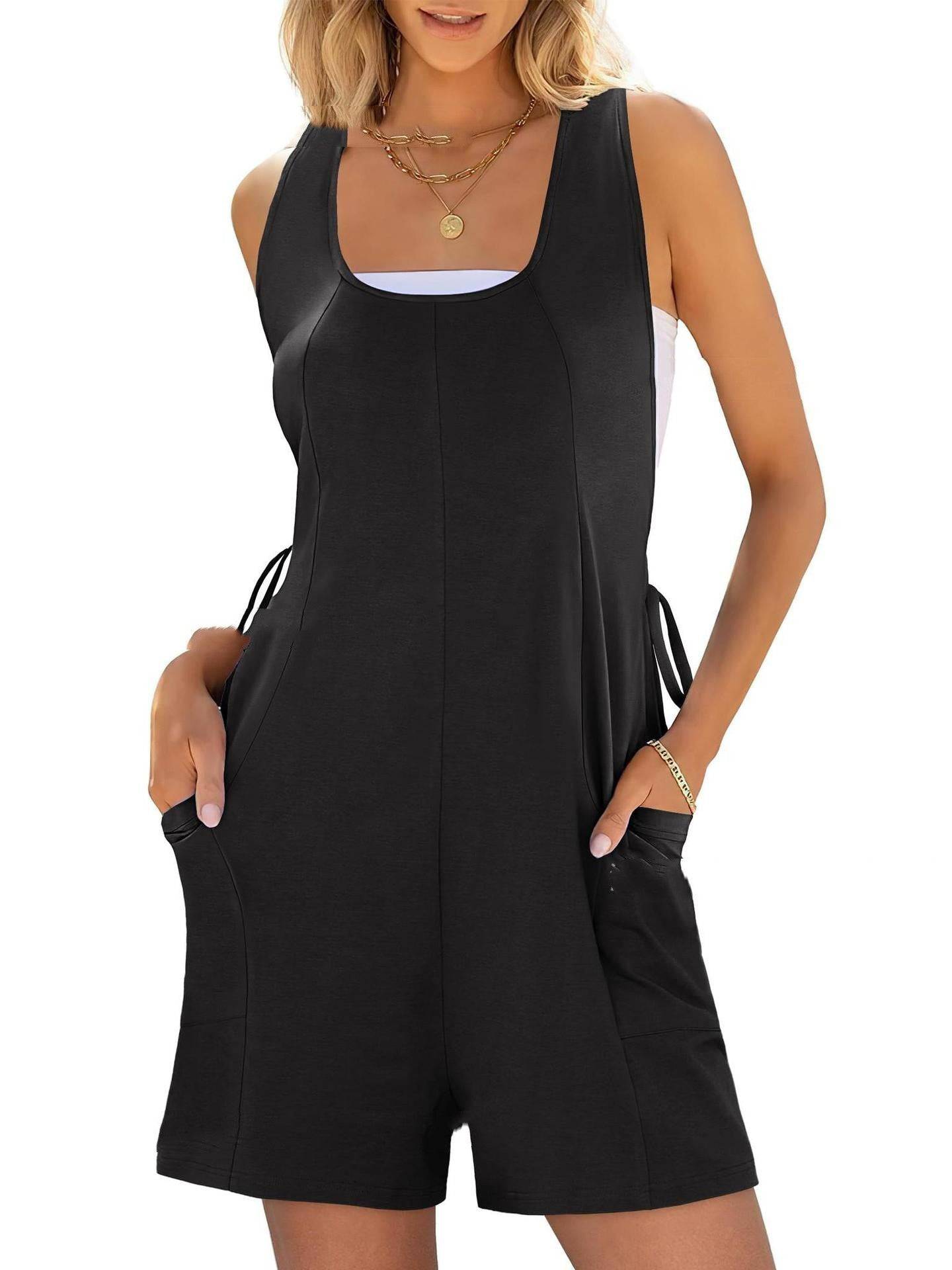 Comfortable Pocket Vest Jumpsuit Women - Urban Trend Fashion