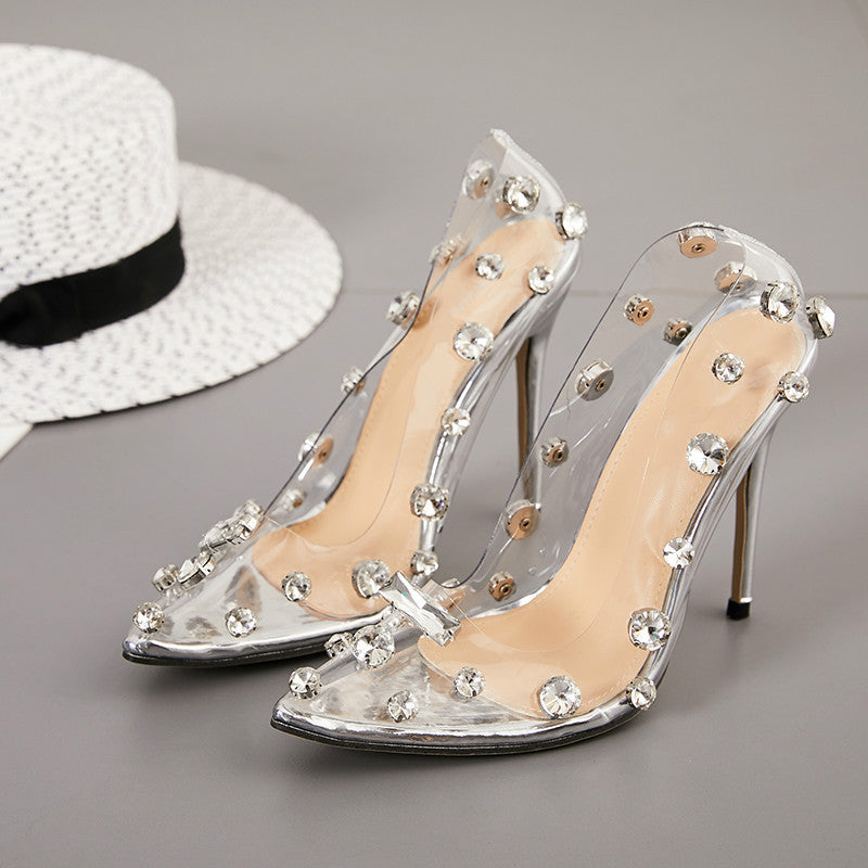 Rhinestone high heels