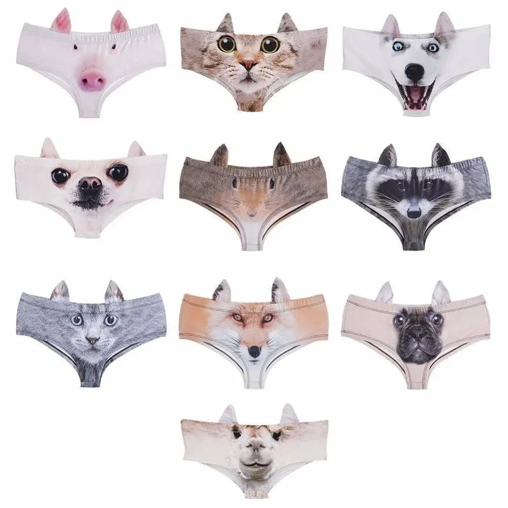 3D Animal Panties With Ears - Urban Trend Fashion