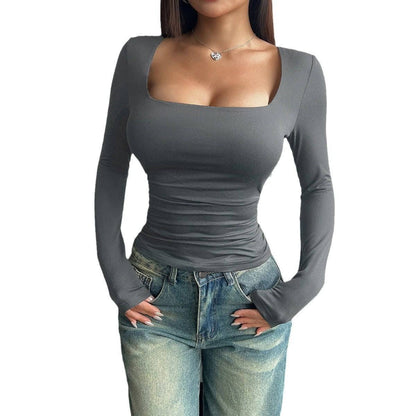 Pullover Tight Casual Fashion Tops Women - Urban Trend Fashion