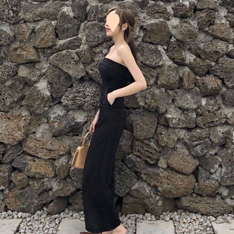 New Slim Fit Tube Top Jumpsuit Women - Urban Trend Fashion