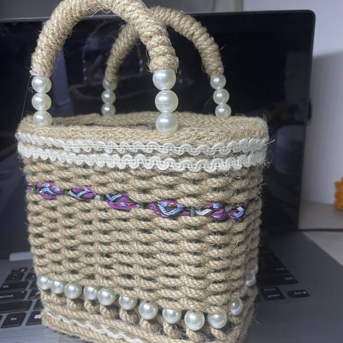 Hemp Rope Handbag Material Bag - Urban Trend Fashion