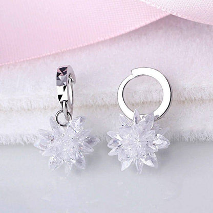 New fashion pure beauty ice 925 silver earrings hypoallergenic non-fading earrings - Urban Trend Fashion