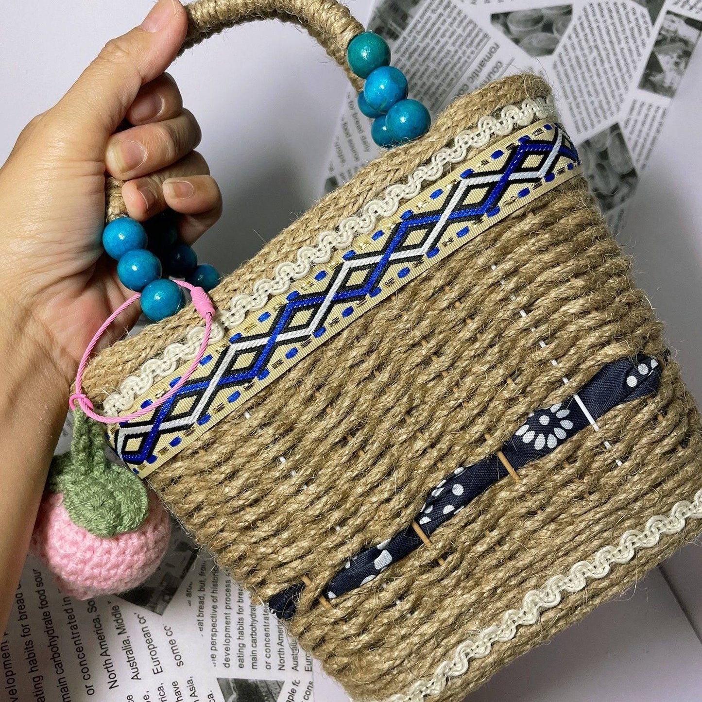 Hemp Rope Handbag Material Bag - Urban Trend Fashion