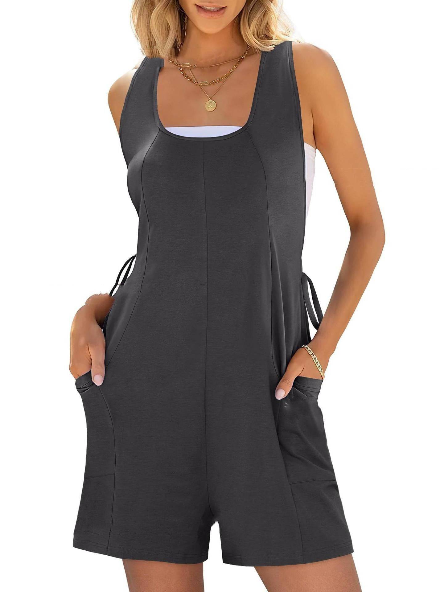 Comfortable Pocket Vest Jumpsuit Women - Urban Trend Fashion