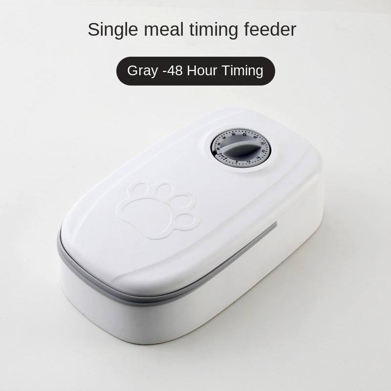 Pet Bowl Intelligent Timing Cat Feeder Quantitative Wet And Dry Food Double Meal Separated Household Dog Automatic Feeding - Urban Trend Fashion