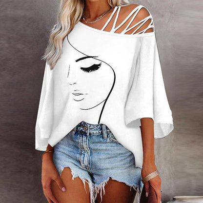 Fashion Stitching Loose Casual Tops For Women - Urban Trend Fashion