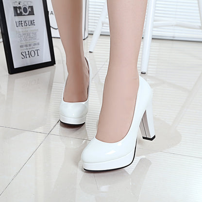 Round toe professional high heels - Urban Trend Fashion