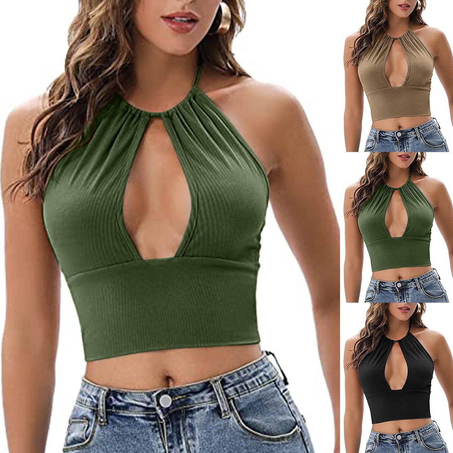 Camisole Halter Vest Women Summer Sexy Hollow Tops - Urban Trend Fashion