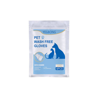 Yegbong pet hair removal wipes Clean wipes no-bath non-woven gloves for felines - Urban Trend Fashion