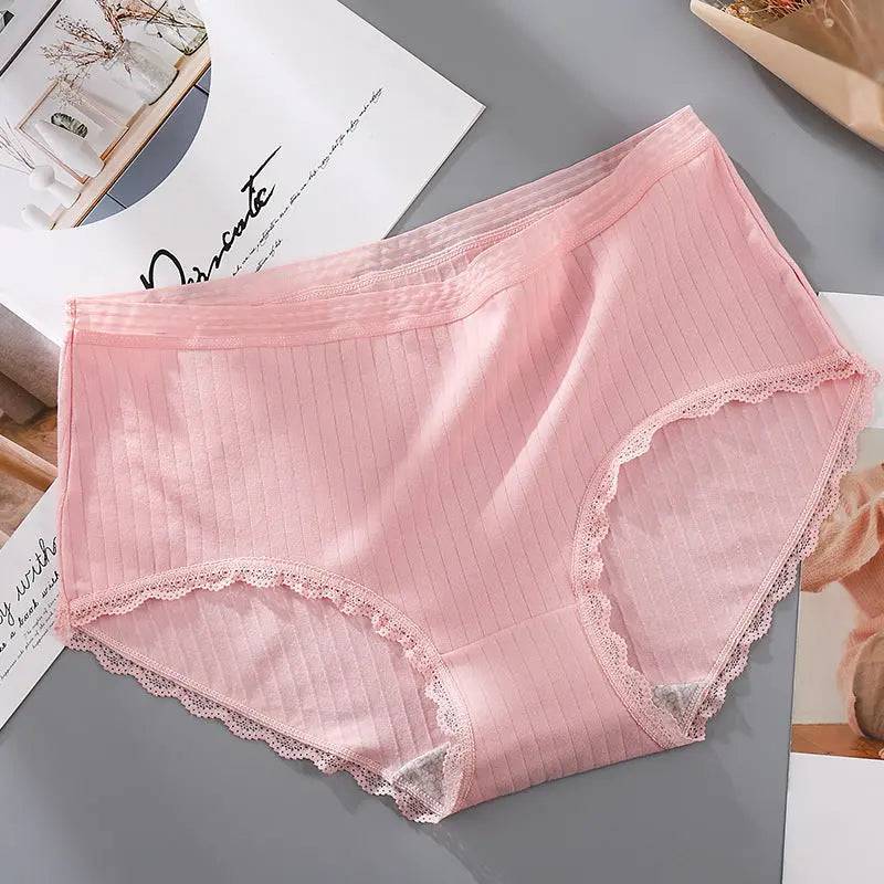 Antibacterial lace-edged panties - Urban Trend Fashion