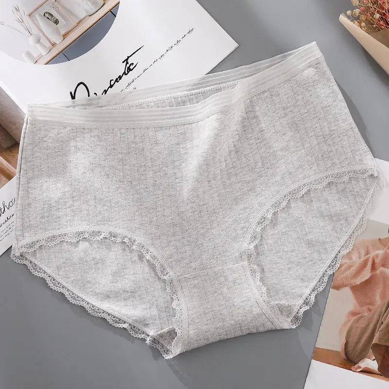 Antibacterial lace-edged panties - Urban Trend Fashion