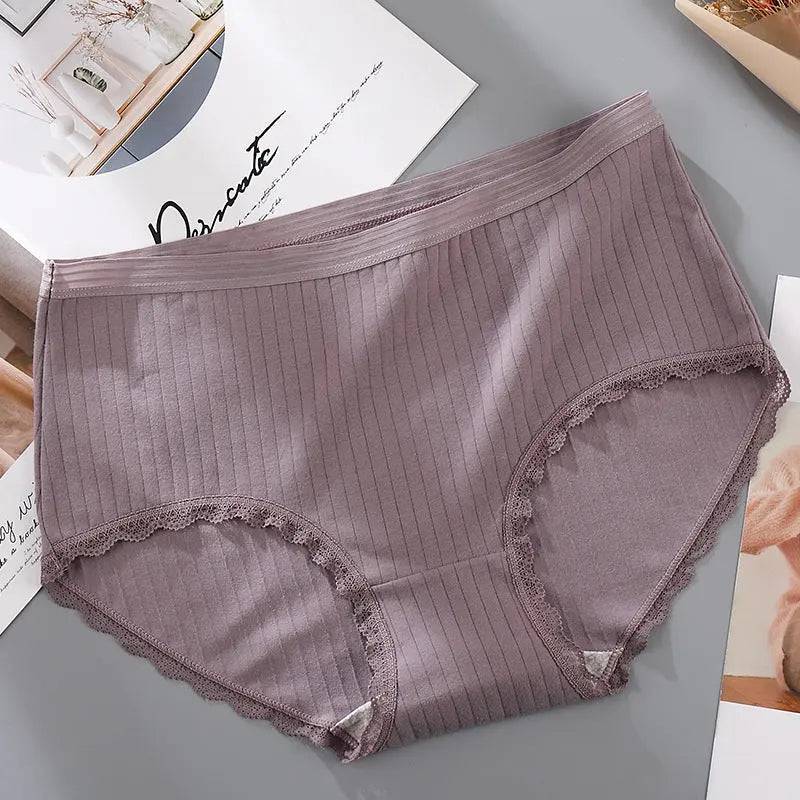 Antibacterial lace-edged panties - Urban Trend Fashion