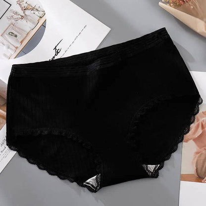 Antibacterial lace-edged panties - Urban Trend Fashion