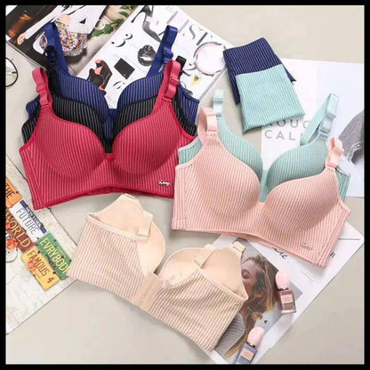 Brand High-End Romantic Temptation Bra Set Women's Fashion Striped wear Pushs - Urban Trend Fashion