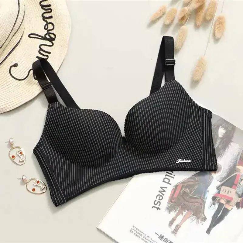 Brand High-End Romantic Temptation Bra Set Women's Fashion Striped wear Pushs - Urban Trend Fashion