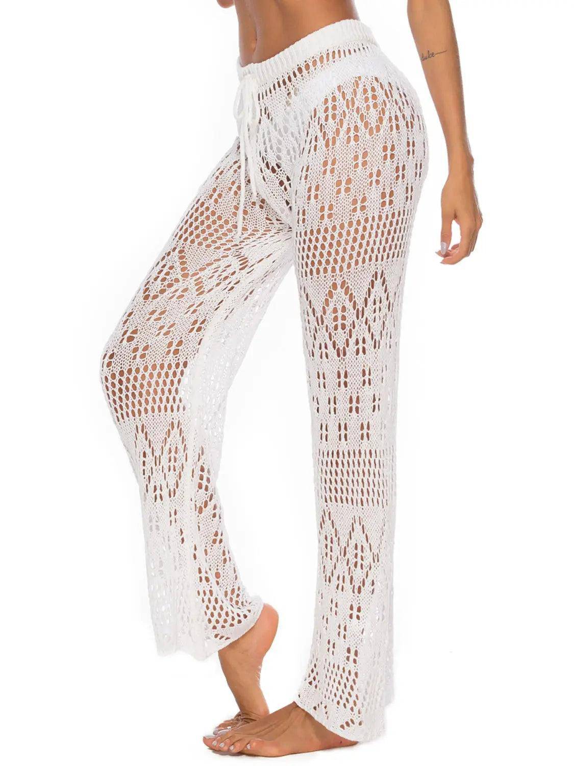 Cutout Straight Swim Pants - Urban Trend Fashion