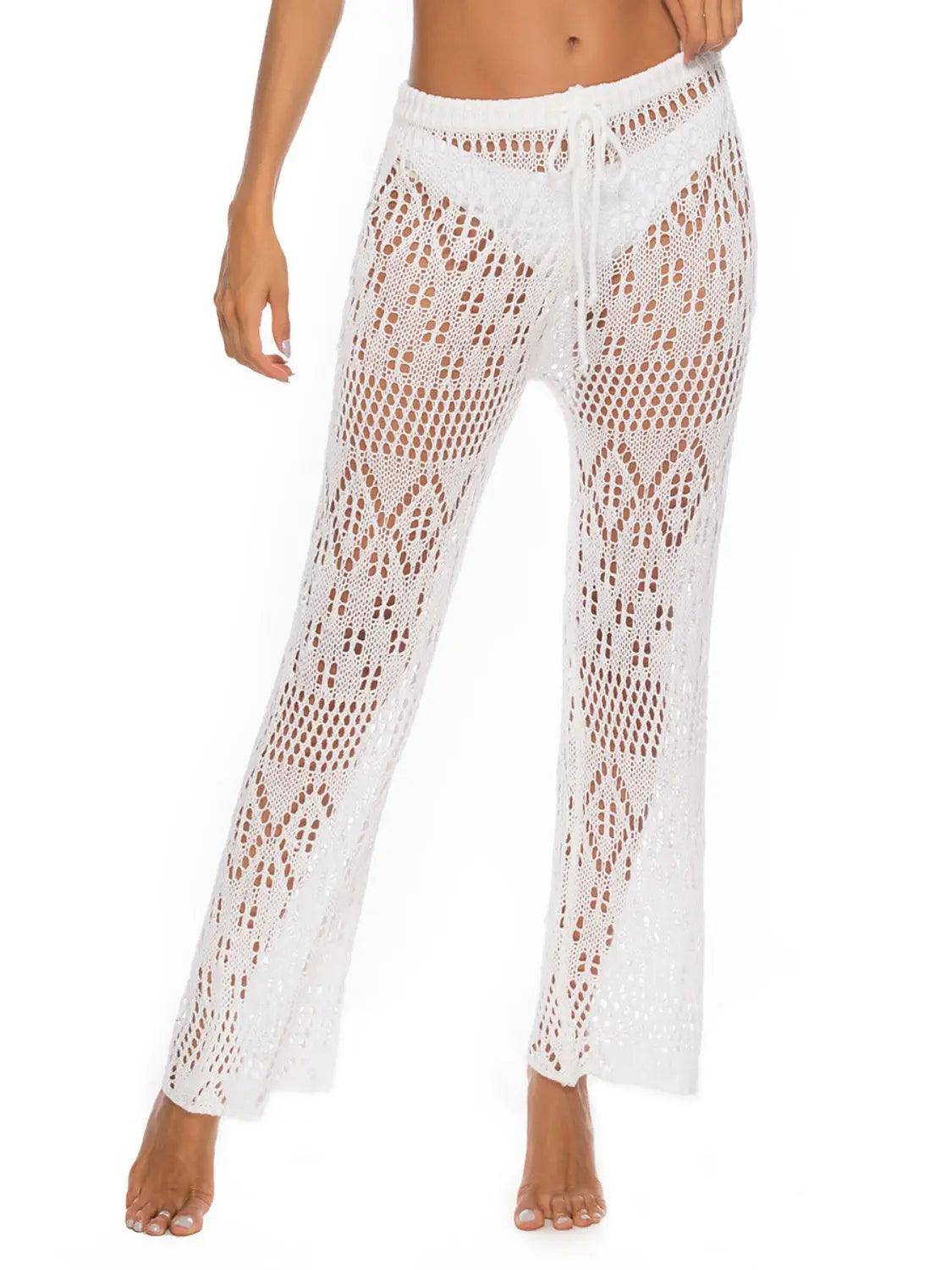 Cutout Straight Swim Pants - Urban Trend Fashion