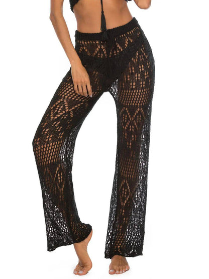 Cutout Straight Swim Pants - Urban Trend Fashion