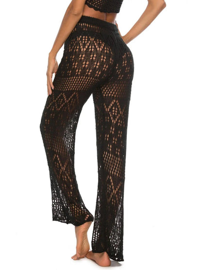 Cutout Straight Swim Pants - Urban Trend Fashion