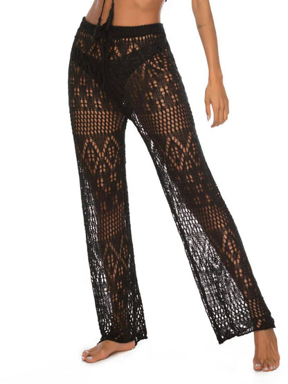 Cutout Straight Swim Pants - Urban Trend Fashion