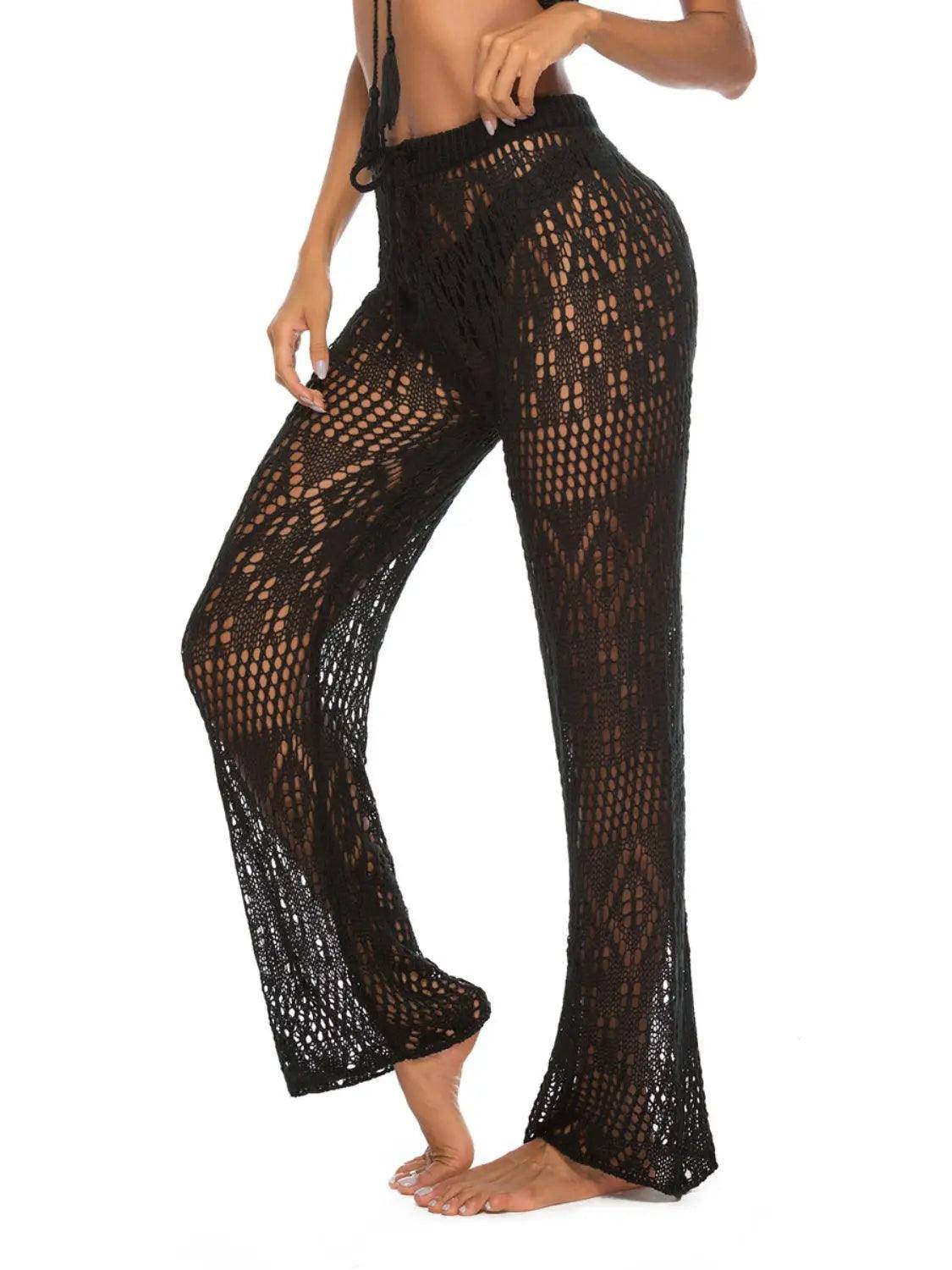 Cutout Straight Swim Pants - Urban Trend Fashion