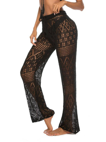 Cutout Straight Swim Pants - Urban Trend Fashion