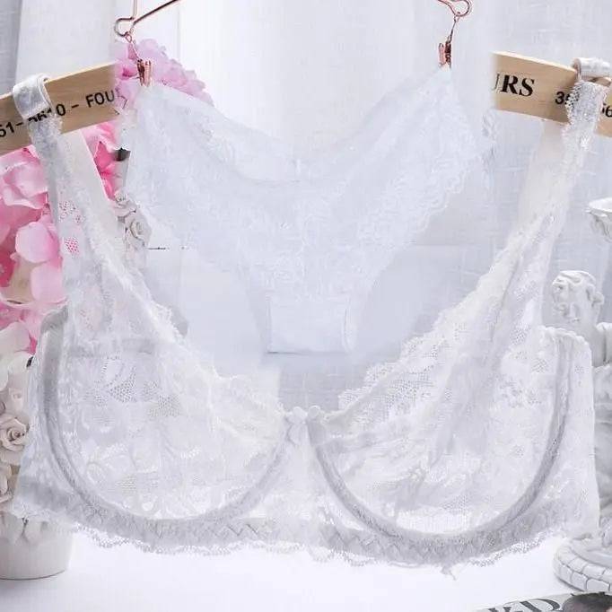 Flirting French Ultra-Thin Lingerie Bras And Panties Set For Women - Urban Trend Fashion