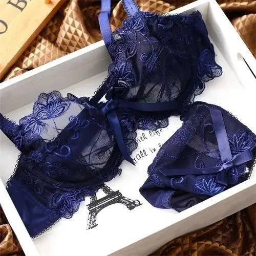 Flirting French Ultra-Thin Lingerie Bras And Panties Set For Women - Urban Trend Fashion