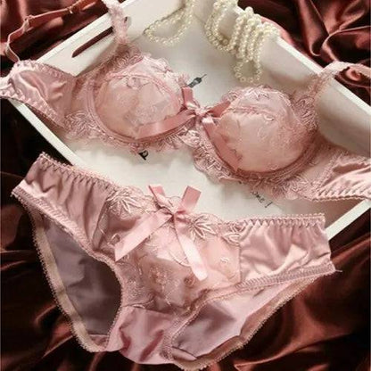 Flirting French Ultra-Thin Lingerie Bras And Panties Set For Women - Urban Trend Fashion