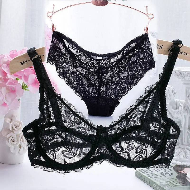 Flirting French Ultra-Thin Lingerie Bras And Panties Set For Women - Urban Trend Fashion