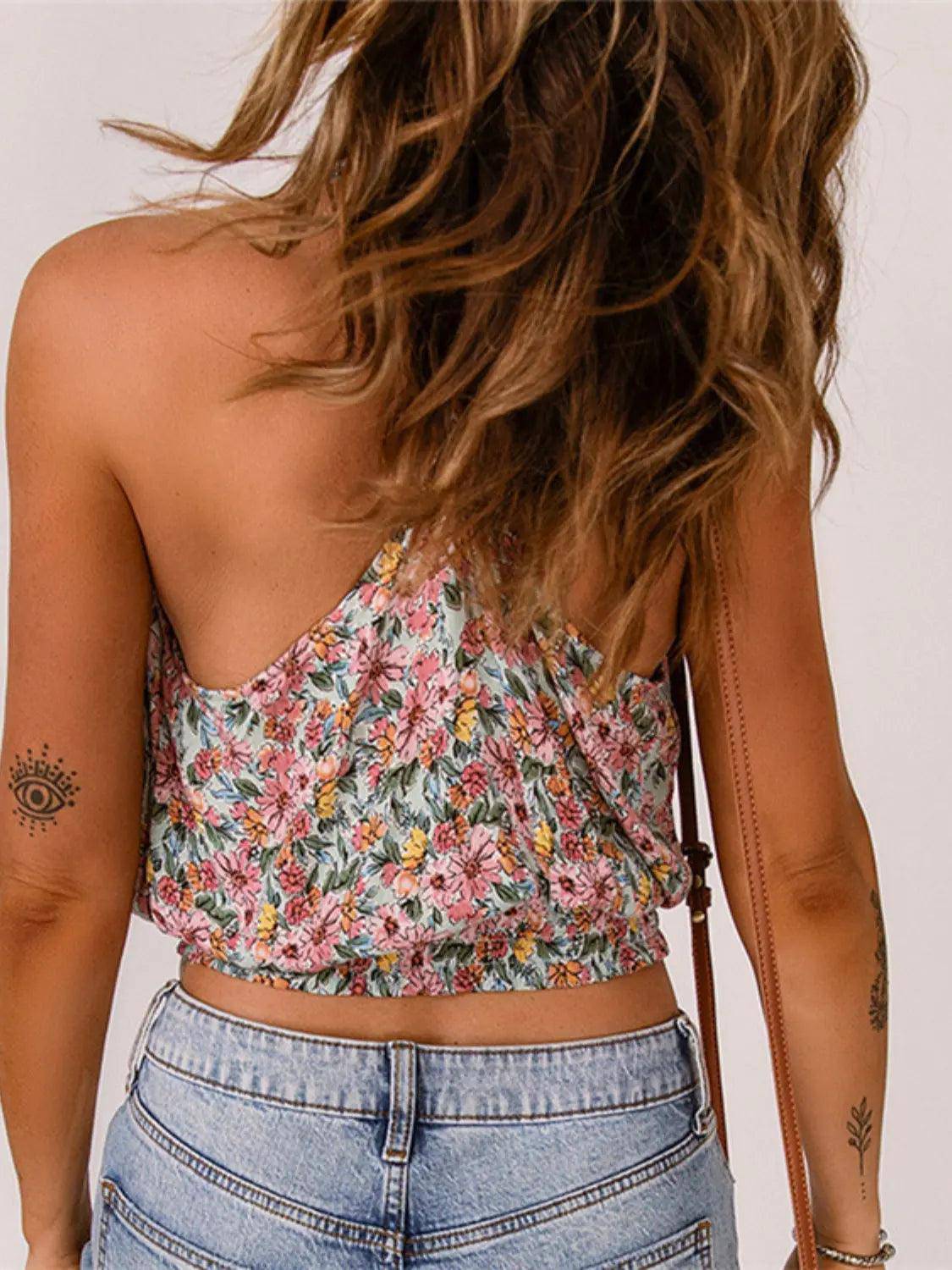 Floral Surplice Cami - Urban Trend Fashion