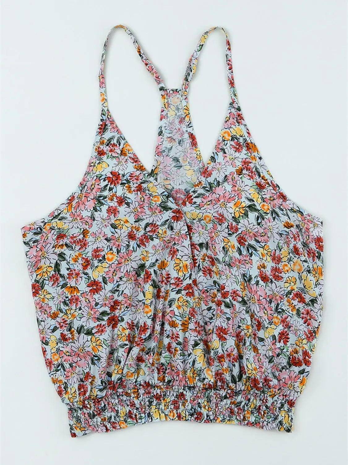 Floral Surplice Cami - Urban Trend Fashion