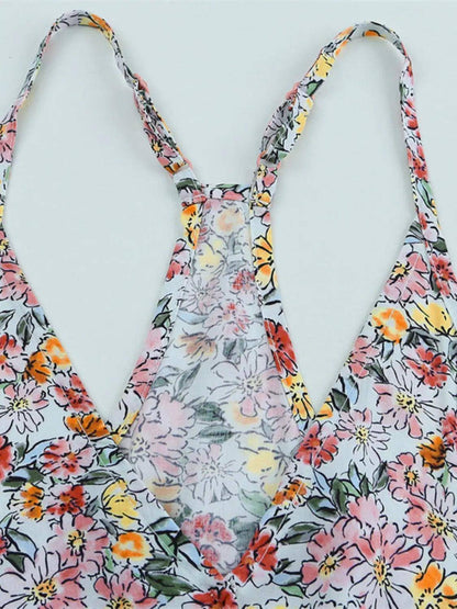 Floral Surplice Cami - Urban Trend Fashion