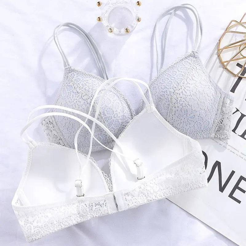 Lace Thin Clothes Without Steel Ring Push Up Bras - Urban Trend Fashion