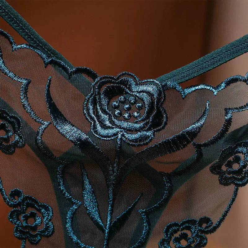 Lace Thong Panties Underwear Ladies Embroidered Floral Thong Panties Womens - Urban Trend Fashion