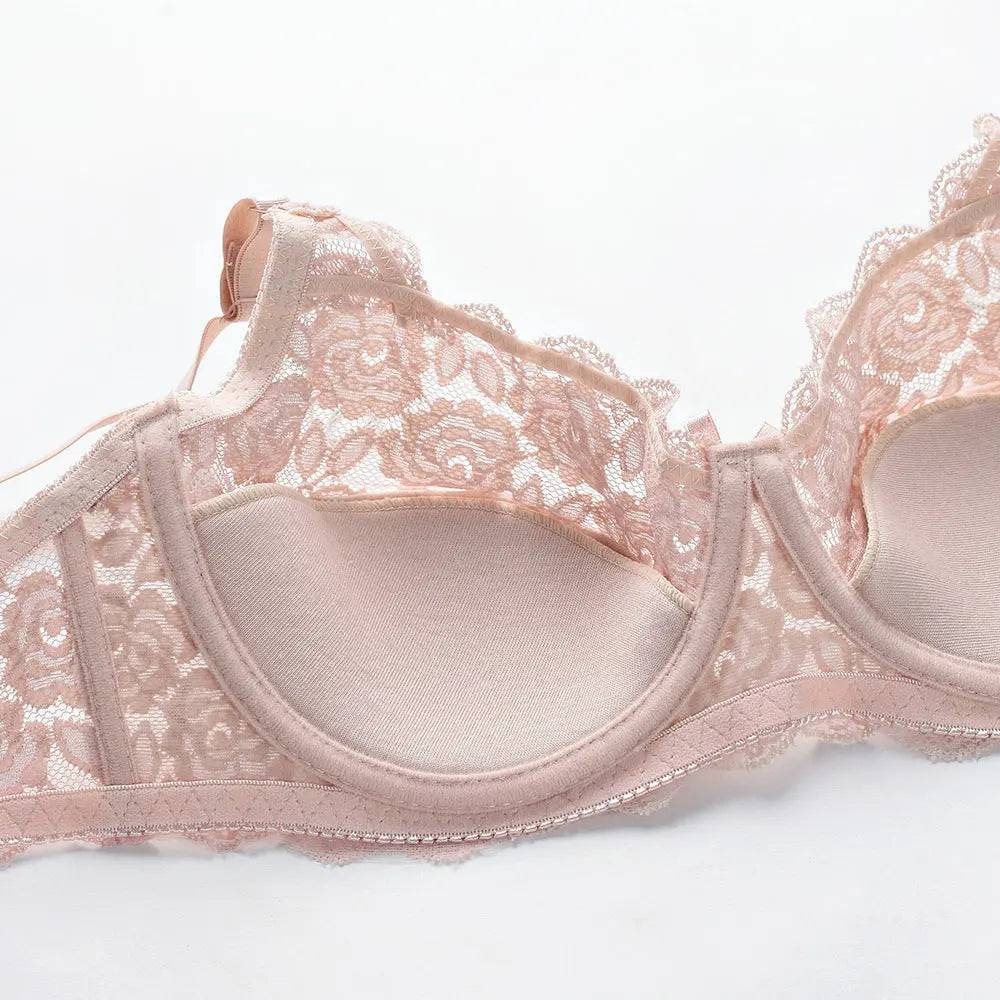 Lace bras gathered together for a breathable bra - Urban Trend Fashion