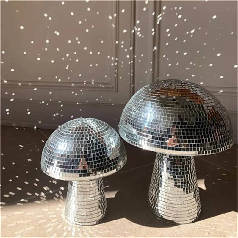 Mirror Glass Brick Mushroom Disco Ball Upholstery - Urban Trend Fashion