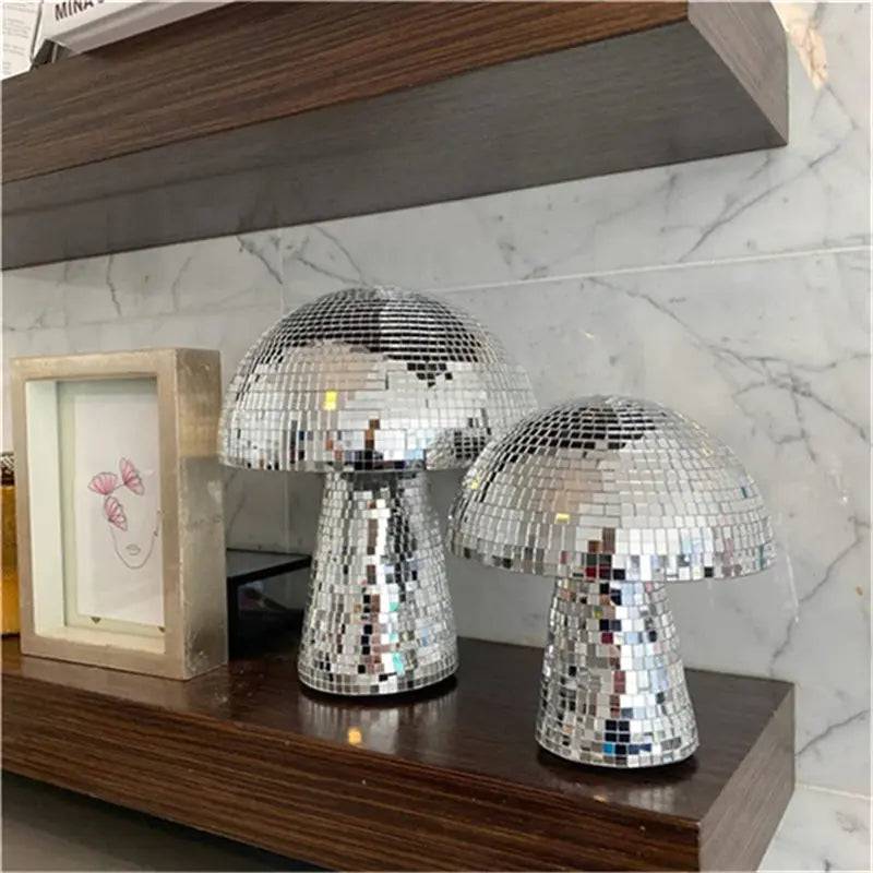 Mirror Glass Brick Mushroom Disco Ball Upholstery - Urban Trend Fashion