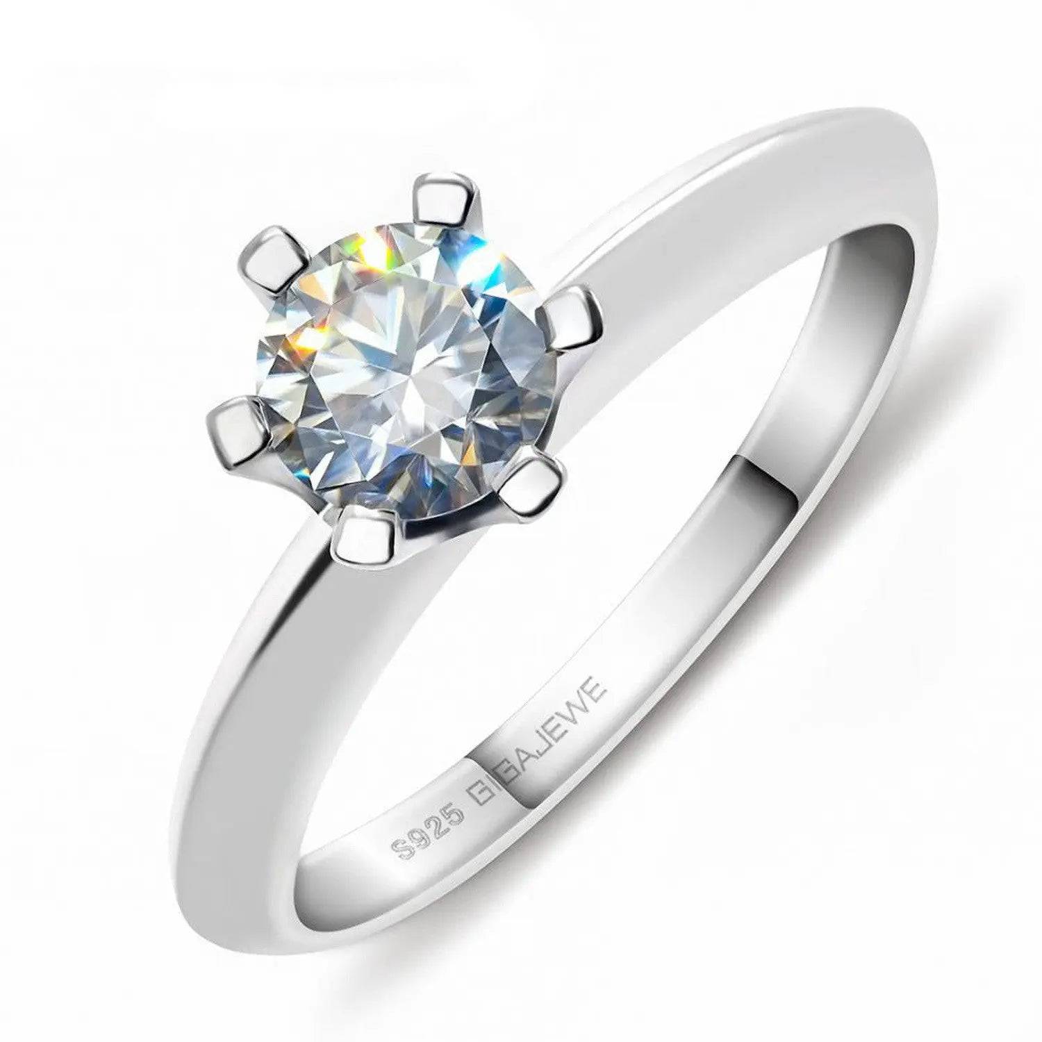 Moissanite Ring 925 Silver Ring Colored Moissanite Jewelry - Urban Trend Fashion