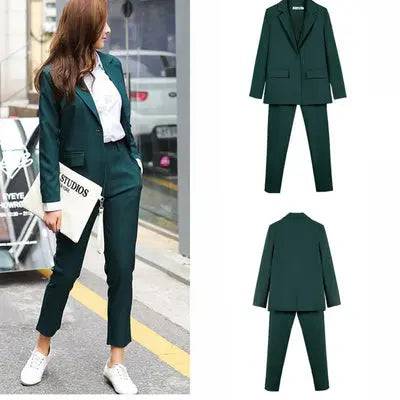 New Work Pant Suits Piece Set For Women Business Interview - Urban Trend Fashion