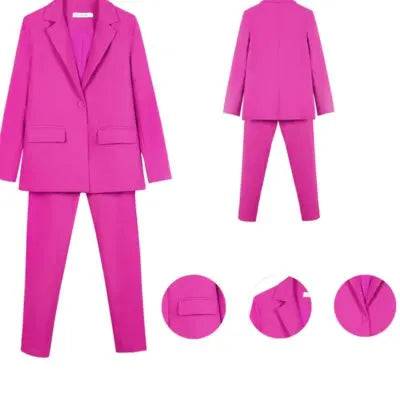 New Work Pant Suits Piece Set For Women Business Interview - Urban Trend Fashion