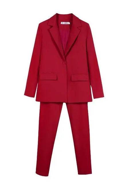 New Work Pant Suits Piece Set For Women Business Interview - Urban Trend Fashion