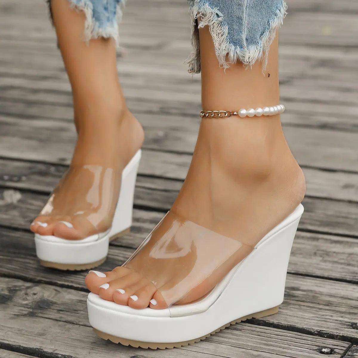 Open Toe Wedge Sandals - Urban Trend Fashion