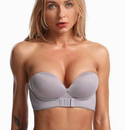 Push Up Bras Strapless Tube Top Non-slip Front Buckle - Urban Trend Fashion