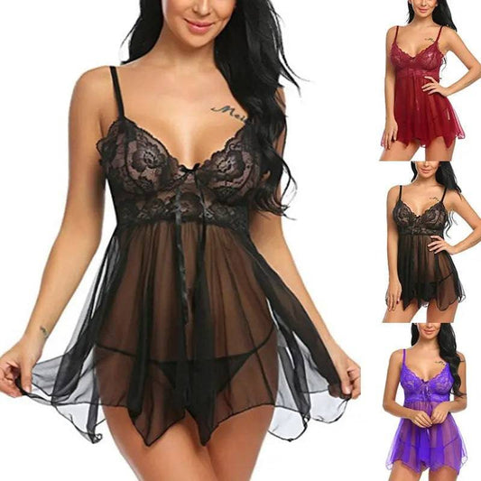 Sexy Lingerie Sexy Lingerie Front Slit Nightdress - Urban Trend Fashion